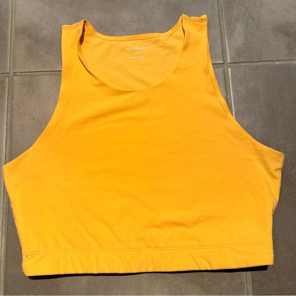 REI Co-Op Take Your Time Bra Top in Rustic Gold -M - Picture 6 of 9